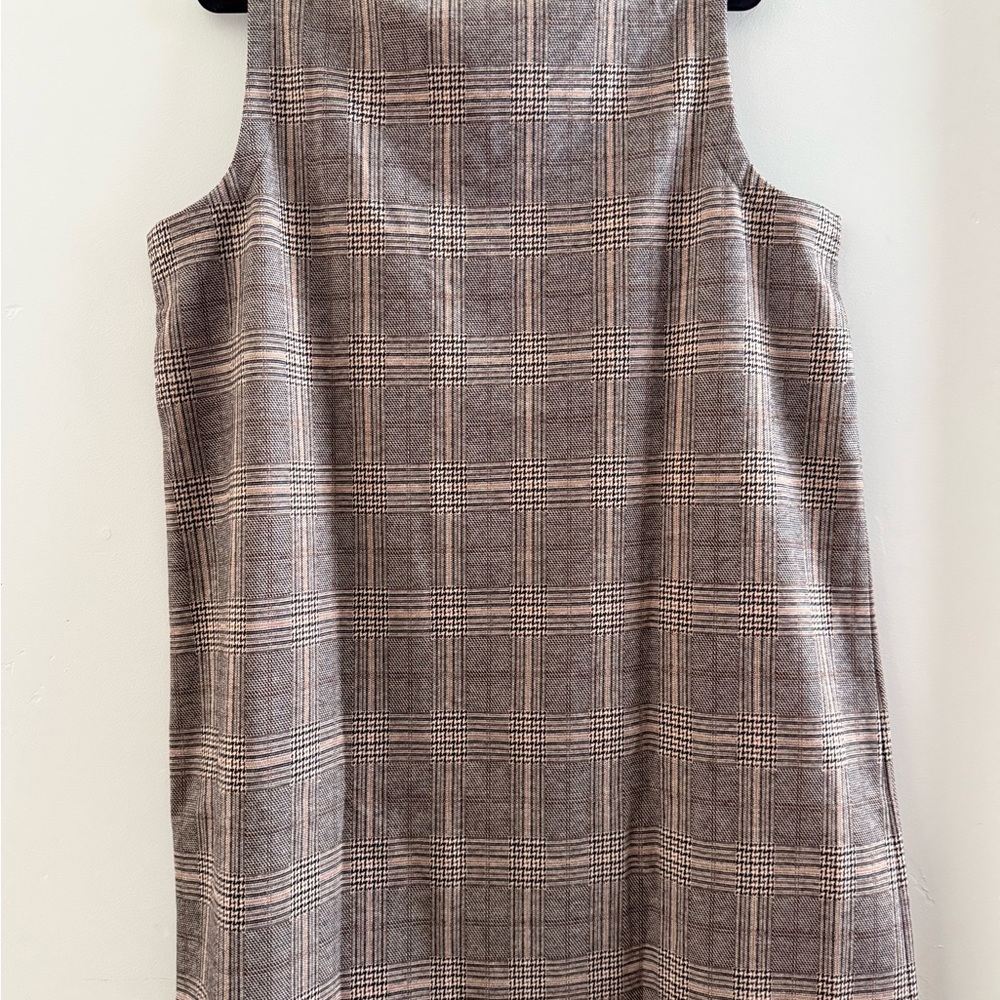 J. Jill Brown Plaid Mini Dress